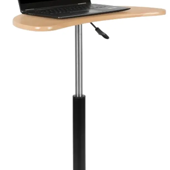 Emma and Oliver Sit to Stand Mobile Laptop Computer Desk - Portable Rolling Standing Desk image {7}