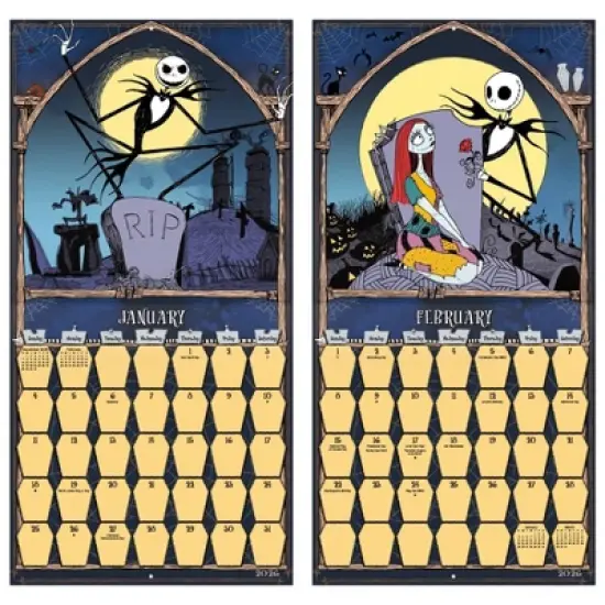 Disney 2026 Nightmare Before Christmas 12"x12" Wall Calendar image {5}