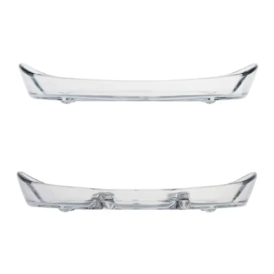Slickblue 2-Piece Cristalline Glass Serving Tray Set &ndash; Includes Sectional & Flat Trays, 12&rdquo; & 14.5&rdquo; Options image {2}