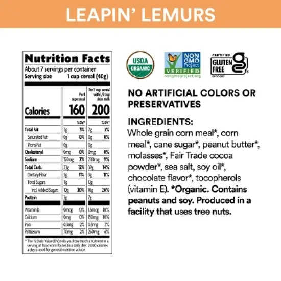 Nature's Path Envirokidz Organic Leapin' Lemurs Cold Cereal-  12ct / 10oz image {3}