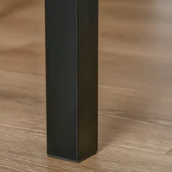 HOMCOM Rustic Country Wood Top 3 Piece Kitchen Table Dining Set with 2 Matching Chairs & Versatile Design for Small Space image {7}