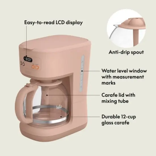 bella 12 Cup Programmable Coffee Maker image {3}