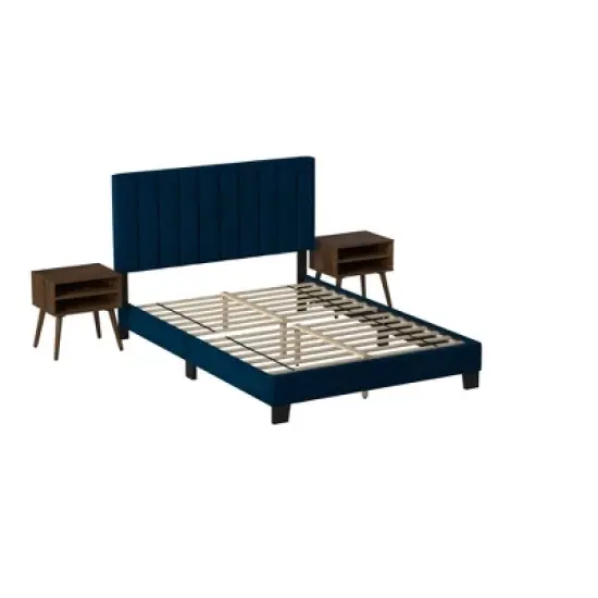 Queen Colbie Upholstered Platform Bed with Nightstands - Picket House Furnishings image {14}