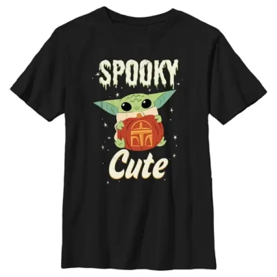 Boy's Star Wars The Mandalorian Halloween Grogu Spooky Cute Pumpkin T-Shirt image {4}