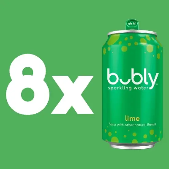 bubly Lime Sparkling Water - 8pk/12 fl oz Cans image {1}