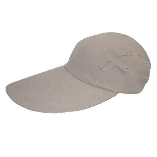 CTM Cotton Long 5 Inch Bill Visor Baseball Cap image {1}