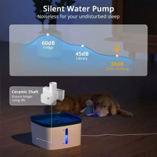 GOTGELIF 4L Automatic Pet Water Fountain with Adjustable Flow & Quiet Pump image {7}