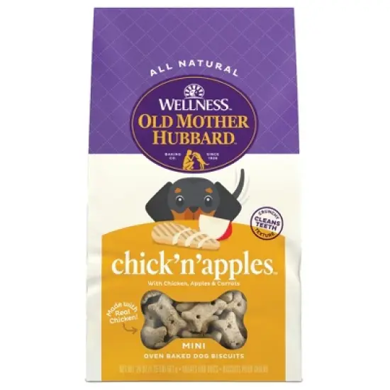Old Mother Hubbard by Wellness Wheat Free Classic Crunchy CHICK'N' Apple with Chicken and Carrot Biscuits Mini Oven Baked Dog Treats image {7}