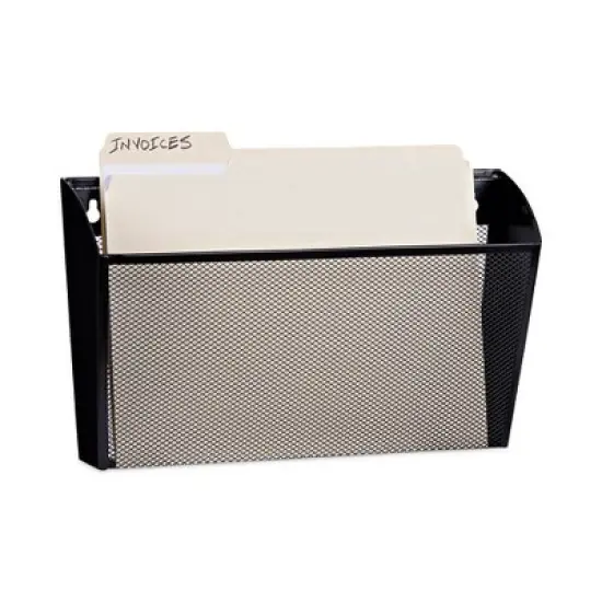 Universal Metal Mesh Wall File, Letter Size, 14" x 3.1" x 8.2", Black image {3}