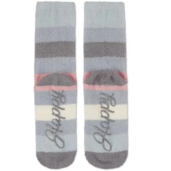 Memoi Women's Happy Aloe Infused Crew Socks image {3}