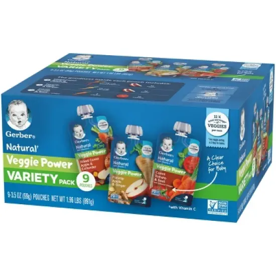 Gerber Veggie Power Variety Baby Snacks -  9pk/31.5oz image {6}