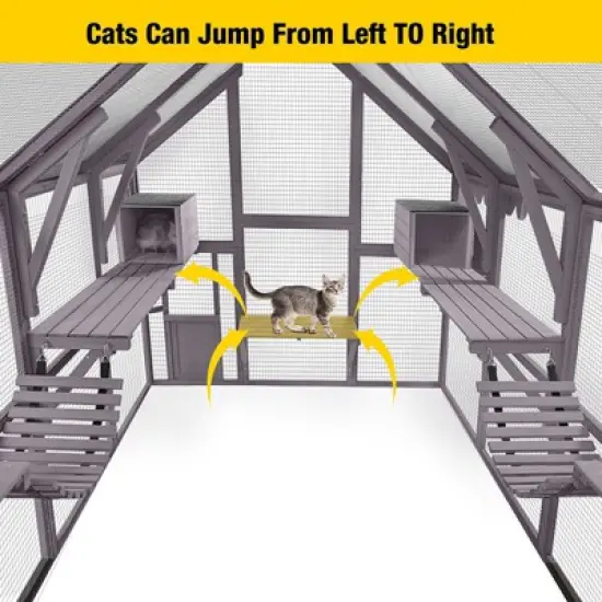 Aivituvin Extra Large Outdoor Cat Run, Cat Enclosure-AIR52 image {3}