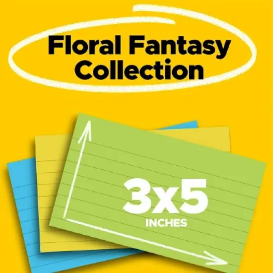 Post-it Notes 3pk 3" x 5" 100 Sheets/Pad Floral Fantasy Collection: Sticky Notes, Multicolor, Art & Design, Uncoated Paper image {2}