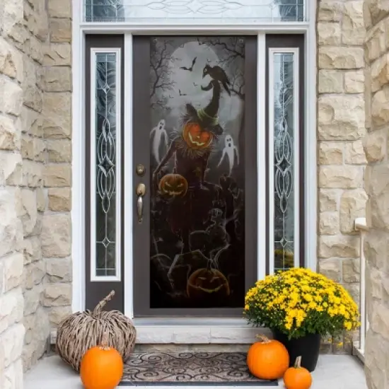 Northlight Jack O' Lantern in Graveyard Halloween Door Decoration - 70.75" image {4}