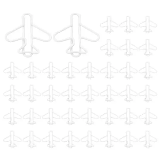 Unique Bargains Home Office Supplies Metal Plane Shape Cute Funny Decorative Paper Clip 100 Pcs image {7}