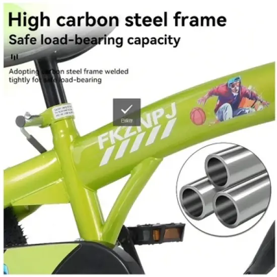 VASIP ThunderStrike 16 Inch Junior Sport Bike | Adjustable Training Wheels & Quick-Release Stand | Ergonomic Saddle for Kids Age 4-8 image {7}