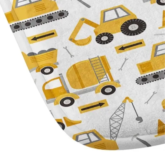 Deny Designs Kids' Lathe and Quill Construction Trucks Memory Foam Machine Washable Bath Mat image {2}