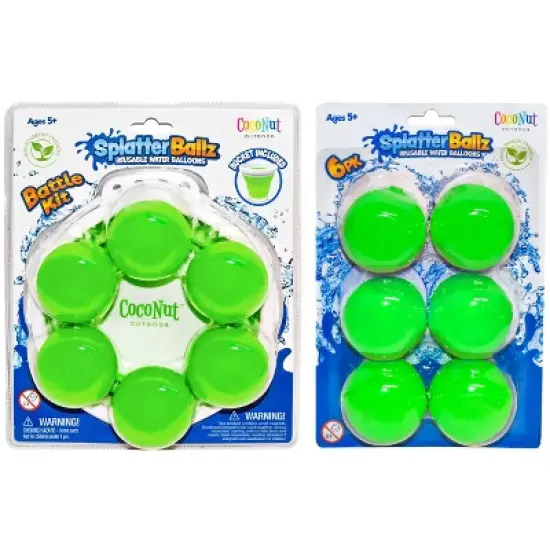 SplatterBallz Reusable Water Balloon Balls Kit with Bucket and Expansion Pack image {7}