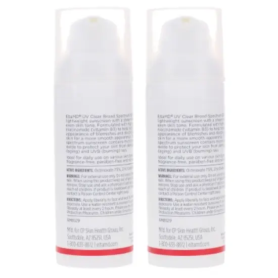 EltaMD UV Clear Broad Spectrum SPF 46 Tinted Face Sunscreen 1.7 oz 2 Pack image {2}