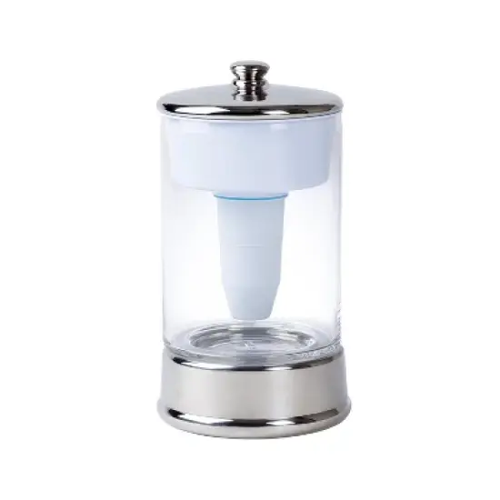 ZeroWater 40 Cup Glass Water Pitcher with Ready-Pour + Free Water Quality Meter image {6}