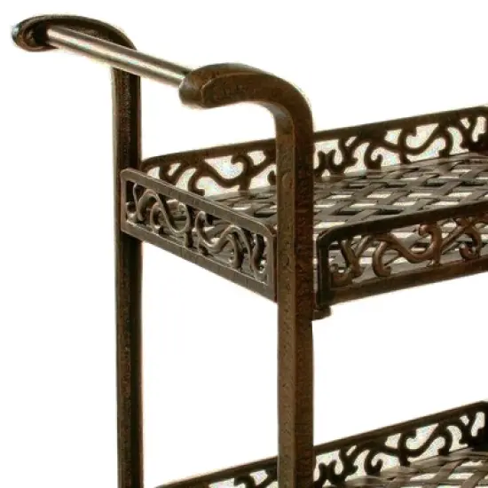 Oakland Living 2 Tier Metal Patio Service Cart image {1}