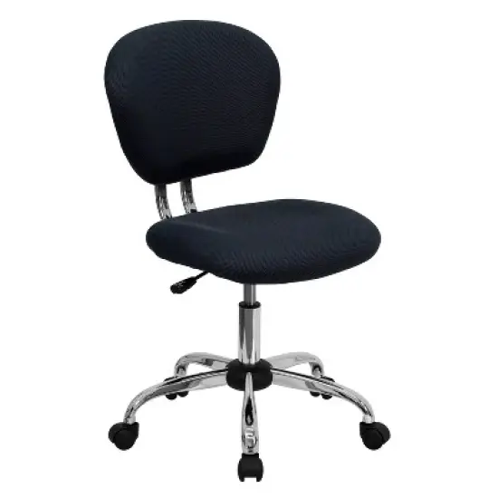 Emma and Oliver Mid-Back Mesh Padded Swivel Task Office Chair with Chrome Base image {19}