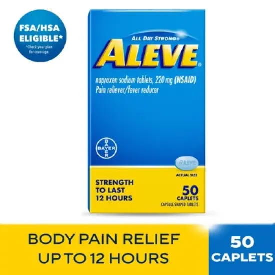 Aleve Naproxen Sodium 220mg Arthritis Caplets, 50 Count image {6}