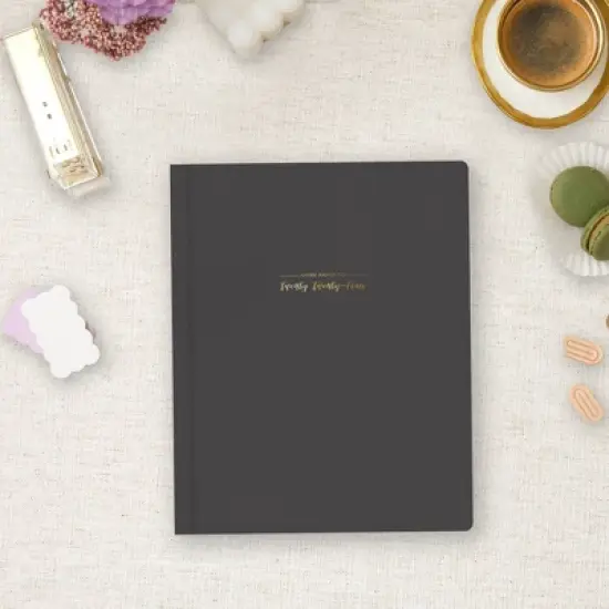 Ivory Paper Co 2024 Planner 10"x8" Weekly/Monthly Bookbound Black image {1}