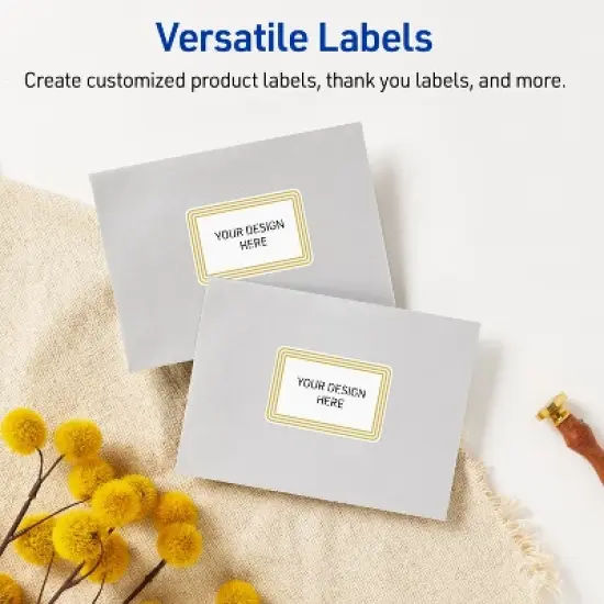 Avery 2" x 4" Labels, Gold Multi-Lined Border, 100 ct image {5}