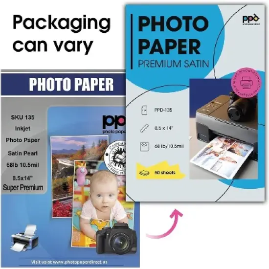 PPD Satin Photo Paper 8.5x14" 50 sheets 255 gsm  for Inkjet Printers image {6}