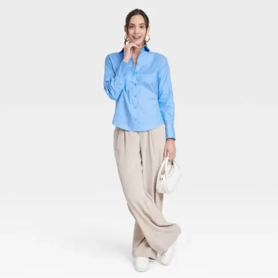 Women's Long Sleeve Oxford Button-Down Shirt - A New Day&trade; image {2}