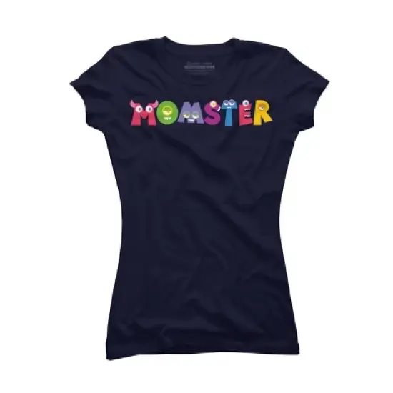 Junior's Design By Humans Cute Momster Cartoon Monster By averilshop T-Shirt image {4}