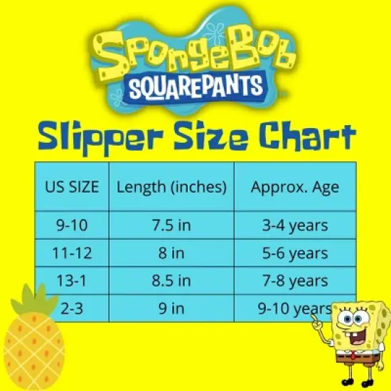 Nickelodeon SpongeBob SquarePants Little Kids Dual Sizes Slippers image {6}