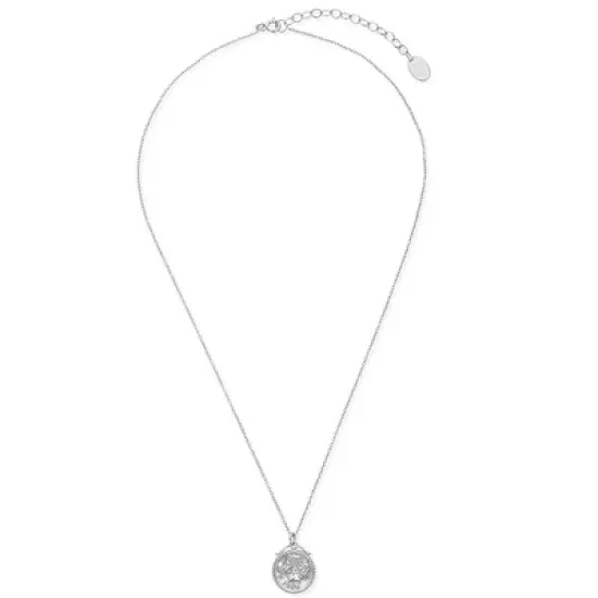 SHINE by Sterling Forever Sterling Silver Crown Jewel Pendant Necklace image {2}