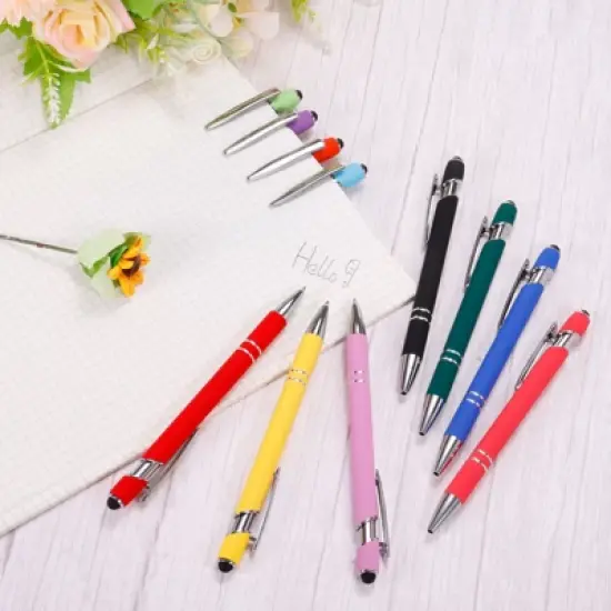 Unique Bargains Metal Black Ink Medium Point Touch Screens Ballpoint Pen Style 1 6 Pcs image {4}