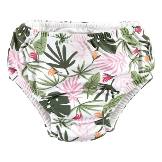 Hudson Baby Infant Girl Swim Diapers, Flamingo Tropical image {2}