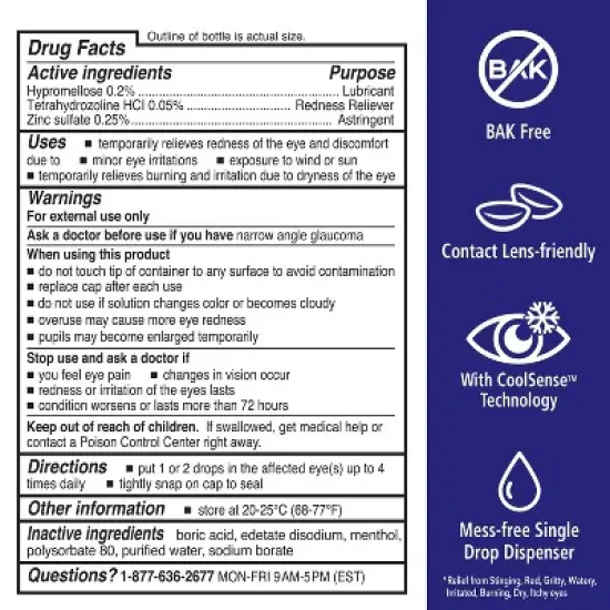 Rohto Ice All-in-One Multi-Symptom Relief Cooling Eye Drops - 0.4 fl oz image {1}