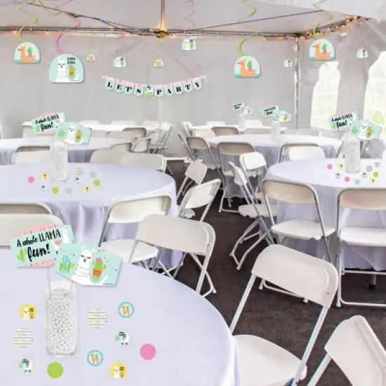 Big Dot of Happiness Whole Llama Fun - Llama Fiesta Baby Shower or Birthday Party Supplies Decoration Kit - Decor Galore Party Pack - 51 Pieces image {2}