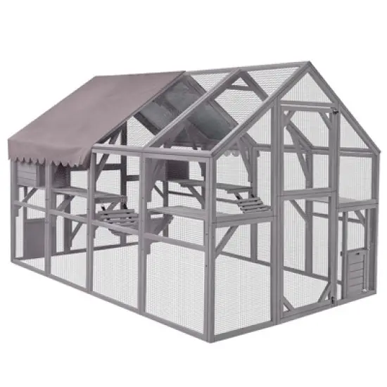 Aivituvin Extra Large Outdoor Cat Run, Cat Enclosure-AIR52 image {7}