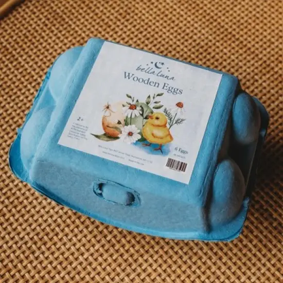 Bella Luna Wooden Easter Eggs in Carton (Made in the USA) image {2}