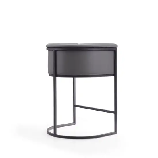 Set of 2 Cosmopolitan Upholstered Metal Counter Height Barstools - Manhattan Comfort image {4}
