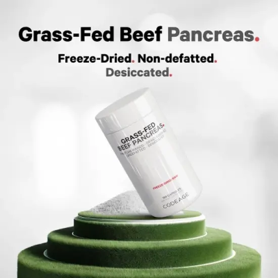Codeage Grass-Fed Beef Pancreas Pasture-Raised Non-Defatted Glandular Supplement - 180ct image {3}
