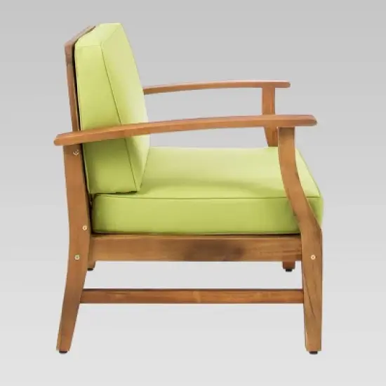 9pc Perla Acacia Wood Patio Conversation Set - Teak - Christopher Knight Home image {3}