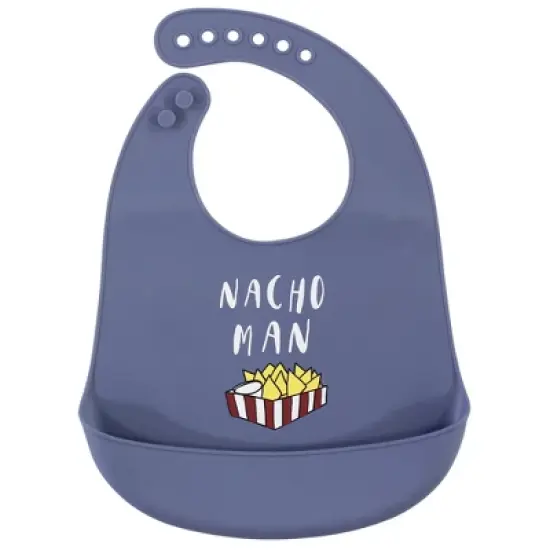 Hudson Baby Infant Boy Silicone Bibs 2pk, Nacho Man, One Size image {1}