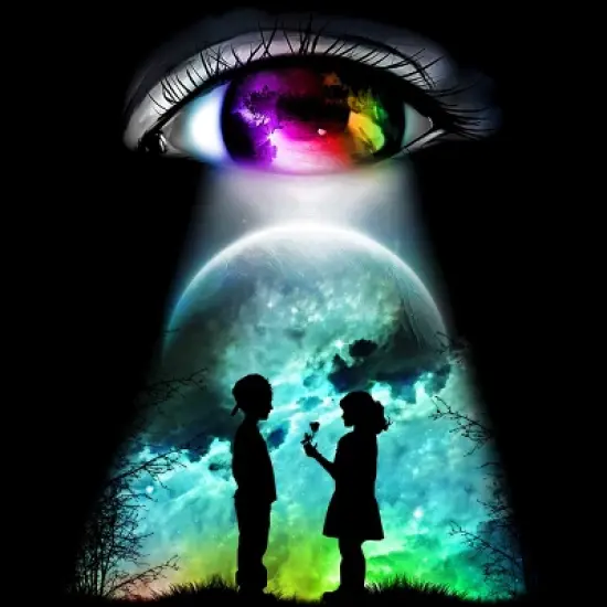 Women's Design By Humans Love At First Sight By clingcling Racerback Tank Top image {1}