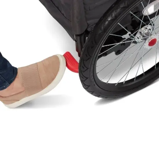 Radio Flyer Duoflex Bike Trailer to Stroller - Gray/Red/Black image {12}