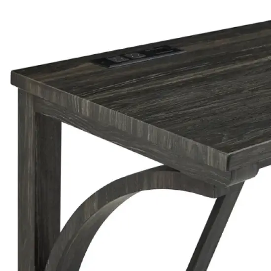 Lycvki Wood 4-Piece Bar Table and Chairs Set with Power Outlet image {8}