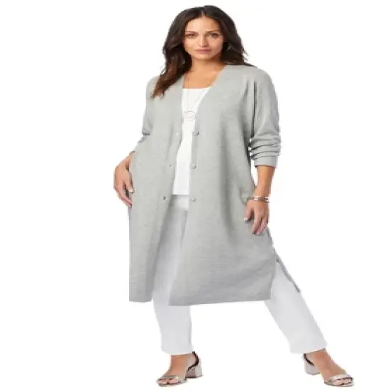 Jessica London Women&rsquo;s Plus Size Fine Gauge Duster Cardigan image {12}