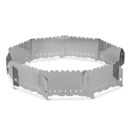 Petromax Fire Enclosure for Wind Protection, Protect Your Campfire from Wind with Easy Assembly Stainless Steel Windbreak, Carry Bag Included image {4}