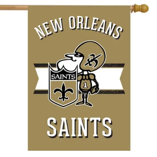 Briarwood Lane Retro New Orleans Saints House Flag NFL Double-Sided 28" x 40" image {1}